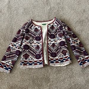 Anthropologie embroidered blazer
